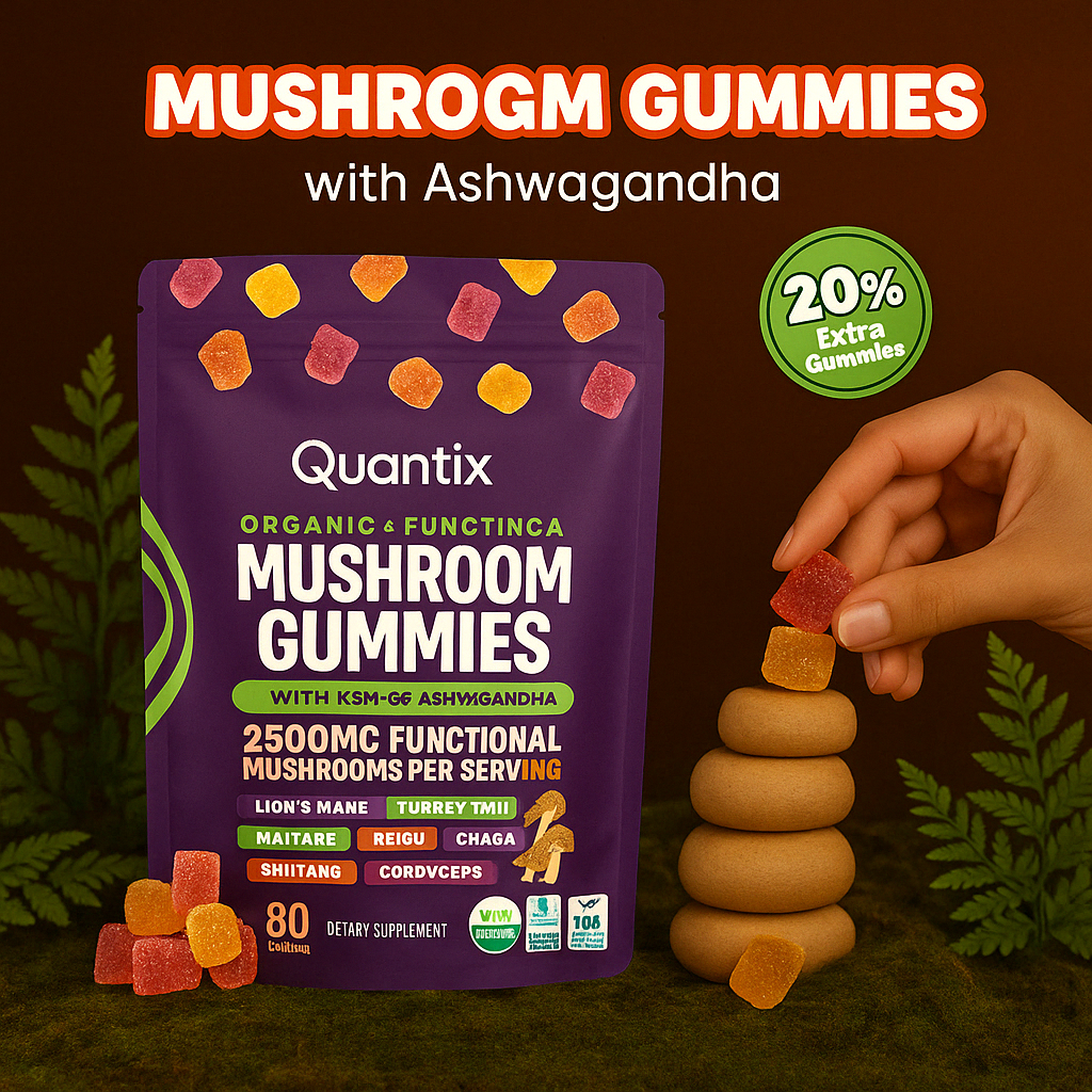 Quantix™ Mushroom Ashwagandha Gummies