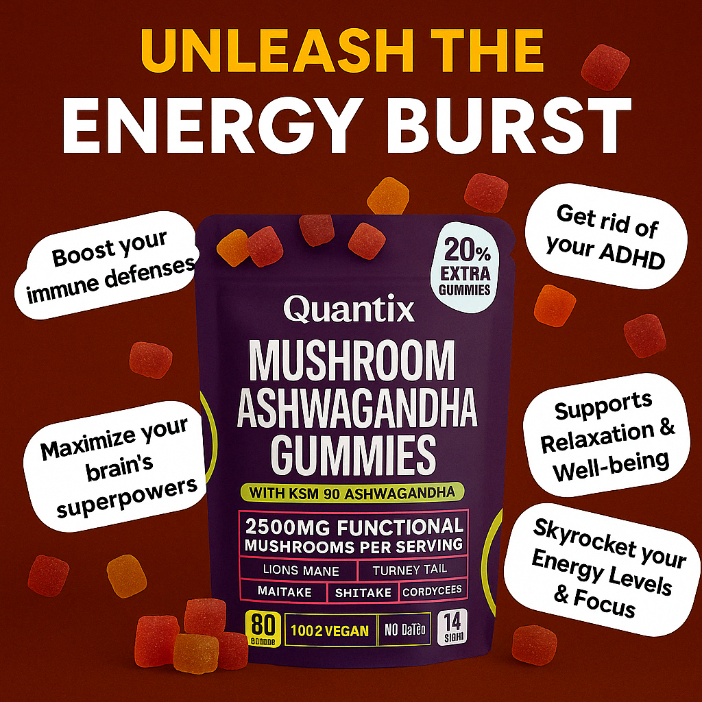 Quantix™ Mushroom Ashwagandha Gummies
